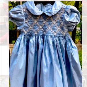 Smocked Silk Dress